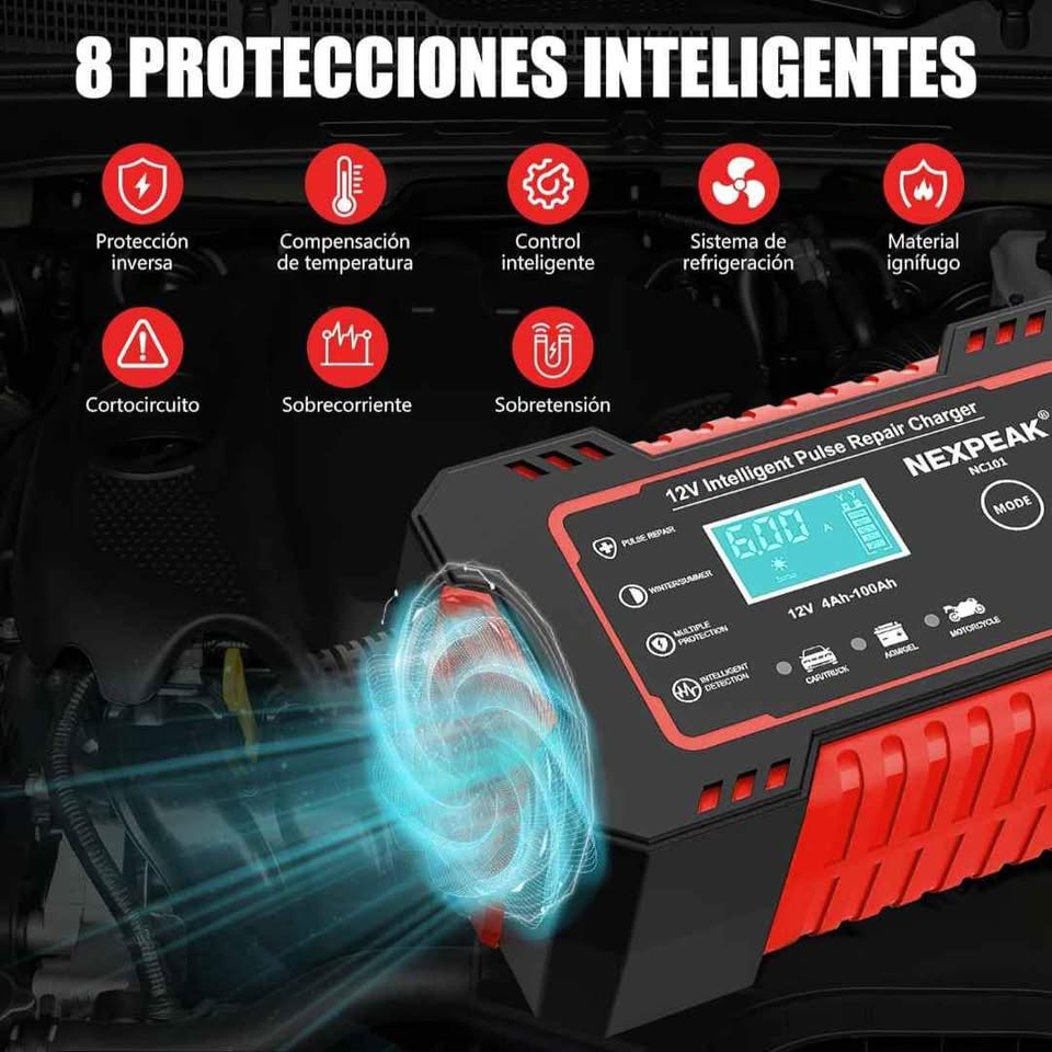 AutoCharge Pro® Cargador de bateria inteligente